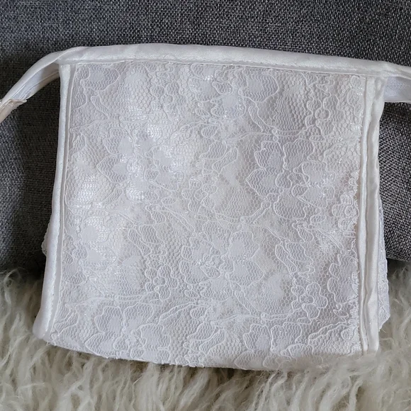 Vintage Jessica Mcclintock Embroidered Lace Zippered Pouch Small Bridal Clutch - Picture 2 of 12